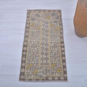 Door Mat Rug,Wool Rug,Boho Rug,2x3 Rug,Handmade Rug,2x3 Turkish Rug,Small Rug,Bathroom Rug,Bath Rug,2x3 Oushak Rug,Vintage Small Rug,