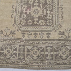 3x12 Turkish Oushak Runner Rug, Wool Entry Rug image 4
