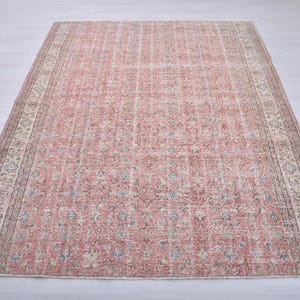 7x9 Rugs,Wool Area Rug, Soft Rug, Rug, Oushak Area Rug, 7x9 Turkish Rug, 7x9 Oushak Rug, 7x9 Wool Rug, Handmade Rug, 7x9 Vintage Rug,