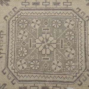3x12 Turkish Oushak Runner Rug, Wool Entry Rug image 7
