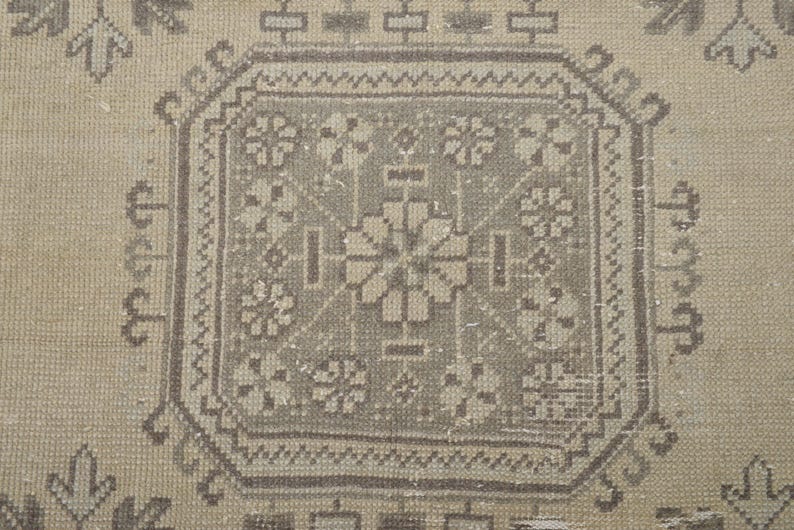 3x12 Turkish Oushak Runner Rug, Wool Entry Rug image 7