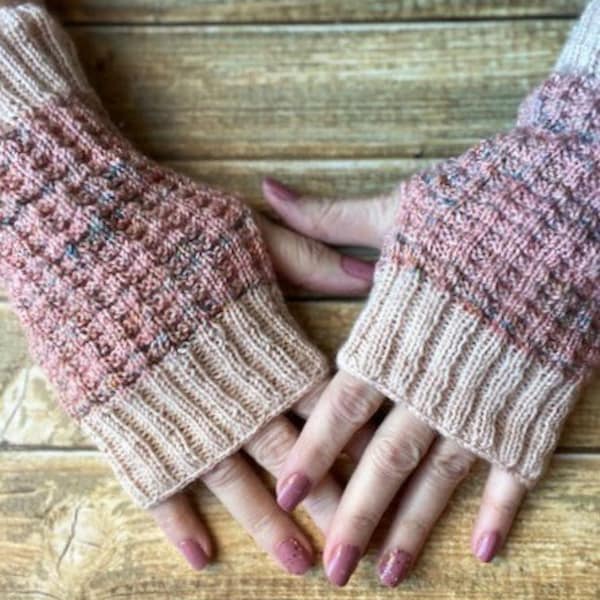 KNITTING PATTERN - Made for More Fingerless Gloves, Fingerless Mitt Pattern, Glove Pattern, Mitt Pattern, Knitted Glove Pattern