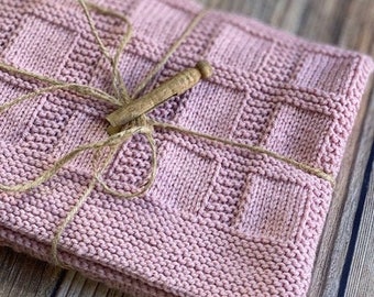KNITTING PATTERN - The Rory Knitted Baby Blanket Pattern, Knitted Baby Blanket, Knit Blanket Pattern, Crib Blanket, Stroller Blanket