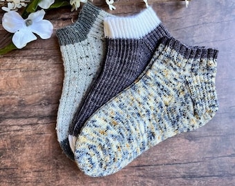 PATRÓN DE TEJIDO - Calcetines de uso diario, calcetines Walk in the Woods, calcetines Peppermint, calcetines Fun and Sun