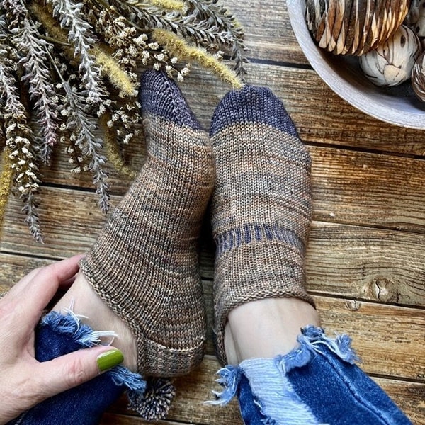 KNITTING PATTERN - The Hideaway Socks Knitting Pattern, Knit Sock Pattern, Sock Pattern, Knitted Sock, Cuff Down Sock Pattern, Friend Gift