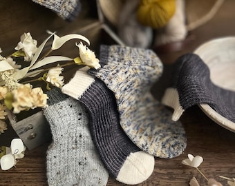 KNITTING PATTERN - The Everyday Sock Set,  Walk in the Woods Socks, The Peppermint Socks, Fun and Sun Socks