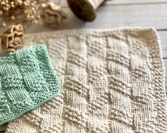 KNITTING PATTERN - Playing with Rope Dishcloth, Knit Dishcloth Pattern, Knitted Dishcloth Pattern, Knit Washcloth Pattern