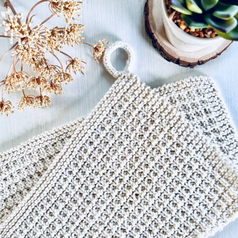 KNITTING PATTERN the Ridge Hand Towel Towel Knit Pattern Etsy