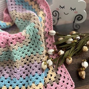 CROCHET PATTERN - Granny Swaddler Baby Blanket, Baby Blanket Crochet Pattern, Easy Crochet Baby Blanket Pattern, Crochet Blanket