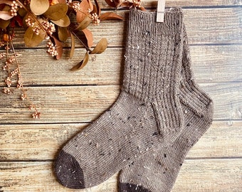 KNITTING PATTERN - Walk in the Woods Socks Knitting Pattern, Knit Sock Pattern, Sock Pattern, Knitted Sock, Mens Sock Pattern, Easy Sock