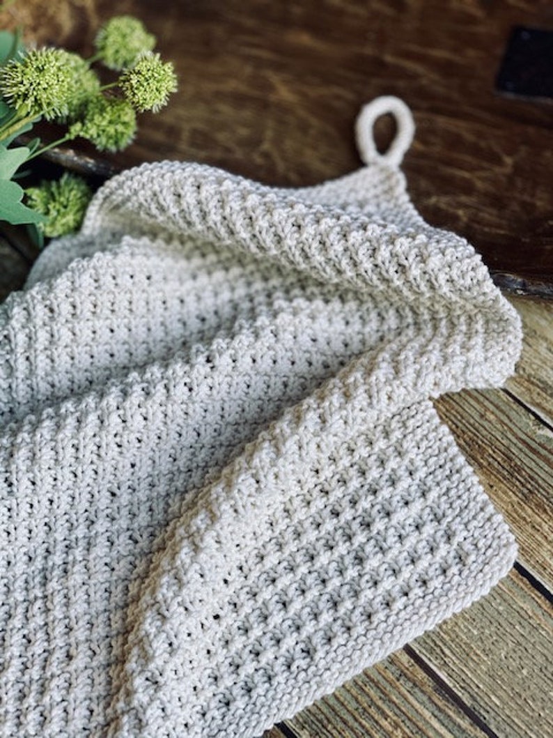 KNITTING PATTERN the Ridge Hand Towel Towel Knit Pattern Etsy