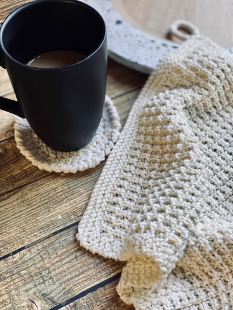 KNITTING PATTERN the Ridge Hand Towel Towel Knit Pattern Etsy