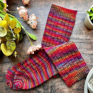 KNITTING PATTERN - Crazy Summer Sock, Knit Sock Pattern, Sock Pattern, Knitted Sock, Sock Tutorial, Knit Sock Pattern image 4