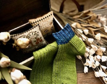 PATRÓN DE TEJIDO - Patrón de calcetines cruzados, patrón de calcetines, calcetín de punto, patrón de calcetines con dobladillo, accesorio de tejido