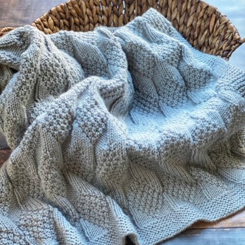 KNITTING PATTERN the Rory Knitted Baby Blanket Pattern Etsy