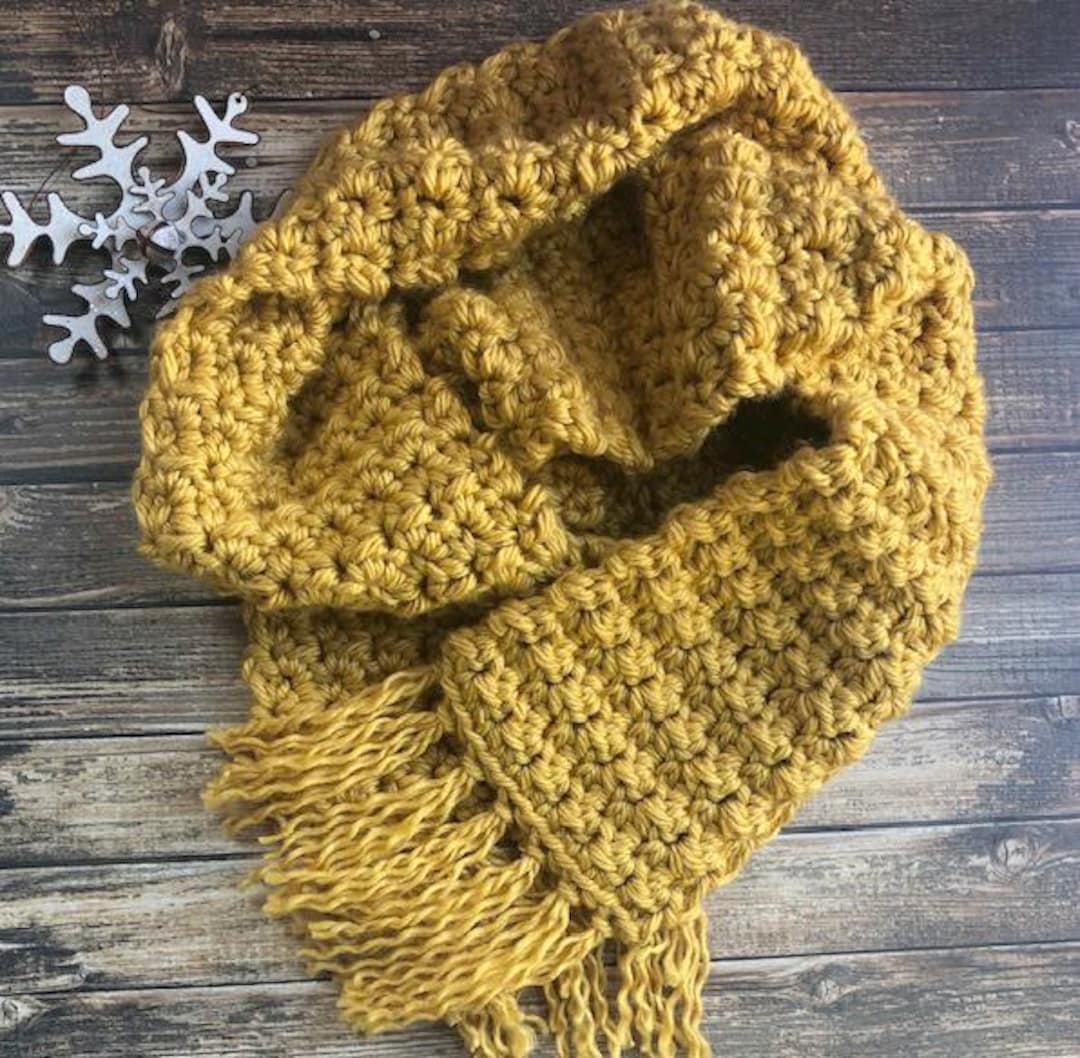 CROCHET PATTERN - Touch of Frost Scarf, Winter Scarf Pattern, Crochet ...