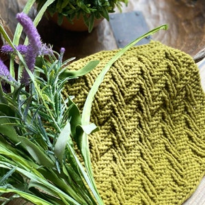 KNITTING PATTERN - Organic, Farmhouse Spa Cloth, Dishcloth Pattern, Spa Cloth Pattern, Facecloth Pattern