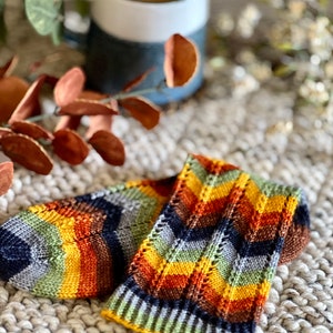 KNITTING PATTERN My Chevy Sock, Knit Sock Pattern, Sock Pattern, Knitted Sock, Sock Tutorial, Sock Knitting Pattern, Self Striping Sock image 1