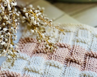 KNITTING PATTERN - Playing with Bamboo Dishcloth, Knit Dishcloth Pattern, Knitted Dishcloth Pattern, Knit Washcloth Pattern