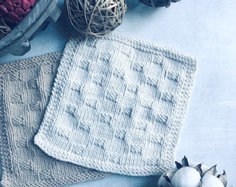 KNITTING PATTERN - Ella Mae Dishcloth, Knit Dishcloth Pattern, Knitted Dishcloth Pattern, Knit Washcloth Pattern