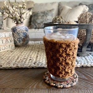 KNITTING PATTERN - Ripple Cup Cozy, Knit Cup Sleeve, Knitted Cozy, Knit Kooze Pattern, Knit Cozy Pattern