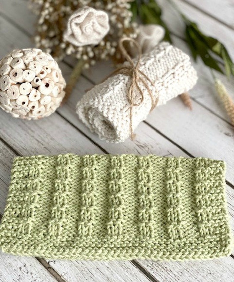 KNITTING PATTERN Barbed Wire Fence Dishcloth, Knit Dishcloth Pattern, Knitted Dishcloth Pattern, Knit Washcloth Pattern image 6