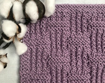 KNITTING PATTERN - Lavender Dishcloth, Knit Dishcloth Pattern, Knitted Dishcloth Pattern, Knit Washcloth Pattern