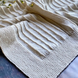 KNITTING PATTERN - The Sapling Baby Blanket, Knitted Baby Blanket, Knit Blanket Pattern