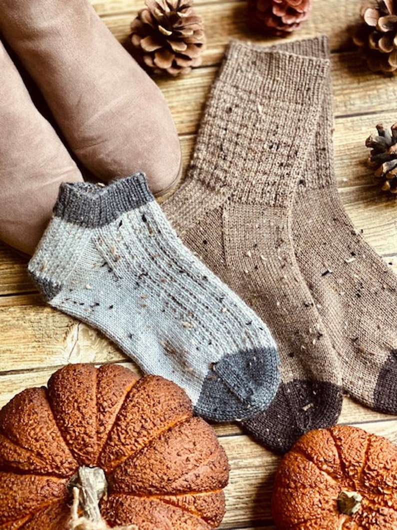 KNITTING PATTERN Walk in the Woods Socks Knitting Pattern, Knit Sock Pattern, Sock Pattern, Knitted Sock, Mens Sock Pattern, Easy Sock image 1