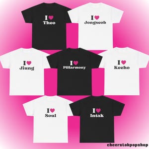 I heart P1Harmony Shirt, P1ustage H Most Wanted tour, P1Harmony concert shirt, P1Harmony Keeho, Theo, Jiung, Intak, Soul, Jongseob
