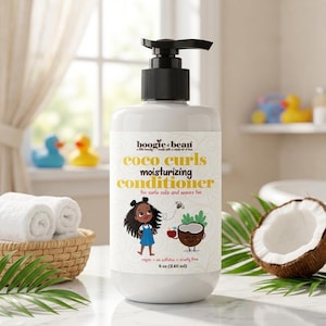 Coco Curls Moisturizing Conditioner - Vegan, Sulfate and Cruelty Free - For Curls, Coils and Waves
