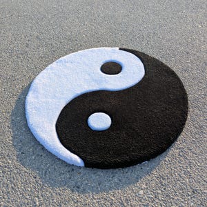 Yin Yang Tufting Tapijt - Tapijt voor Slaapkamer - Kinderkamer Tapijt - Cartoon Tapijt