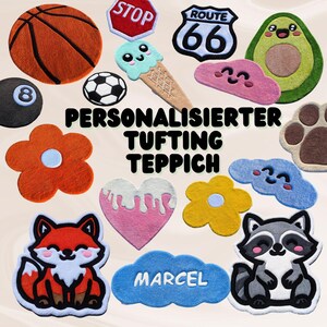 Personalisierter handgemachter Tufting-Teppich - Individueller Teppich für Wohndekoration - Individueller Teppich als Geschenk & für Zuhause