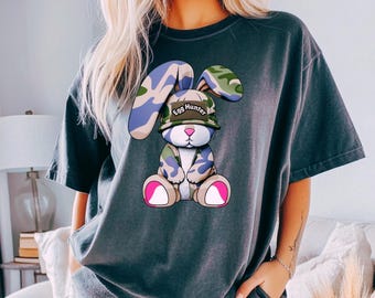 Digital Png File Happy Easter Bunny Rabbit Stacked Camo Boy Printable Waterslide Iron On Sublimation Design INSTANT DOWNLOAD