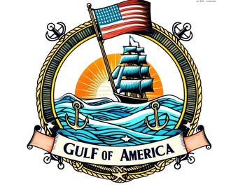 アメリカ湾 PNG | 航海ロープボーダー | 面白いトランプ風 | デジタルダウンロード | 愛国的なクラフトファイル