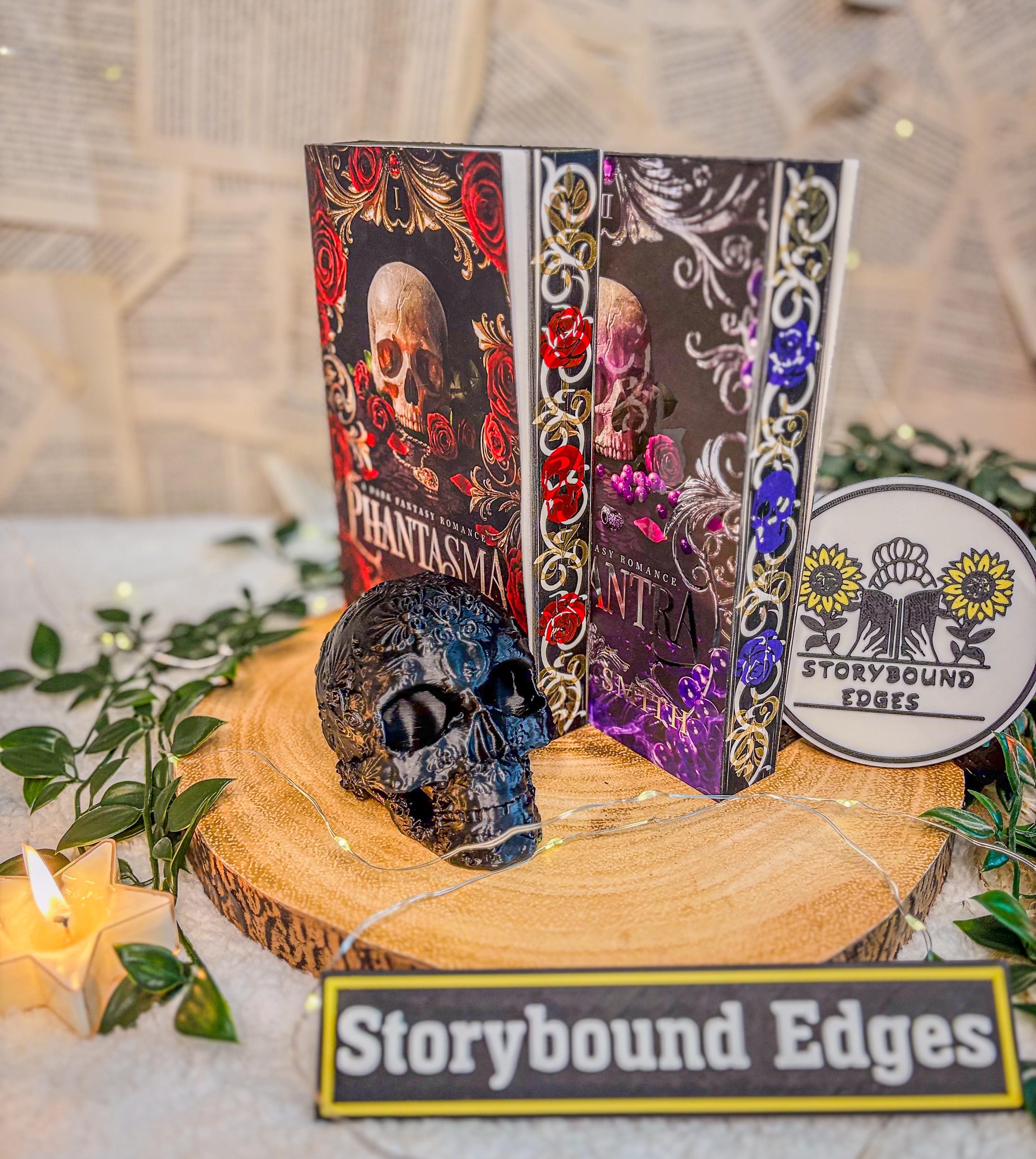 Phantasma and enchantra custom sprayed edges paperbacks painted edges romance books bookish gifts