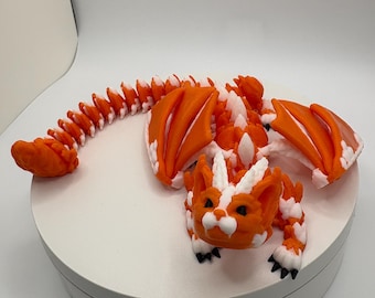 3D Printed Articulated Cat Dragon: PLA Stress Relief Toy