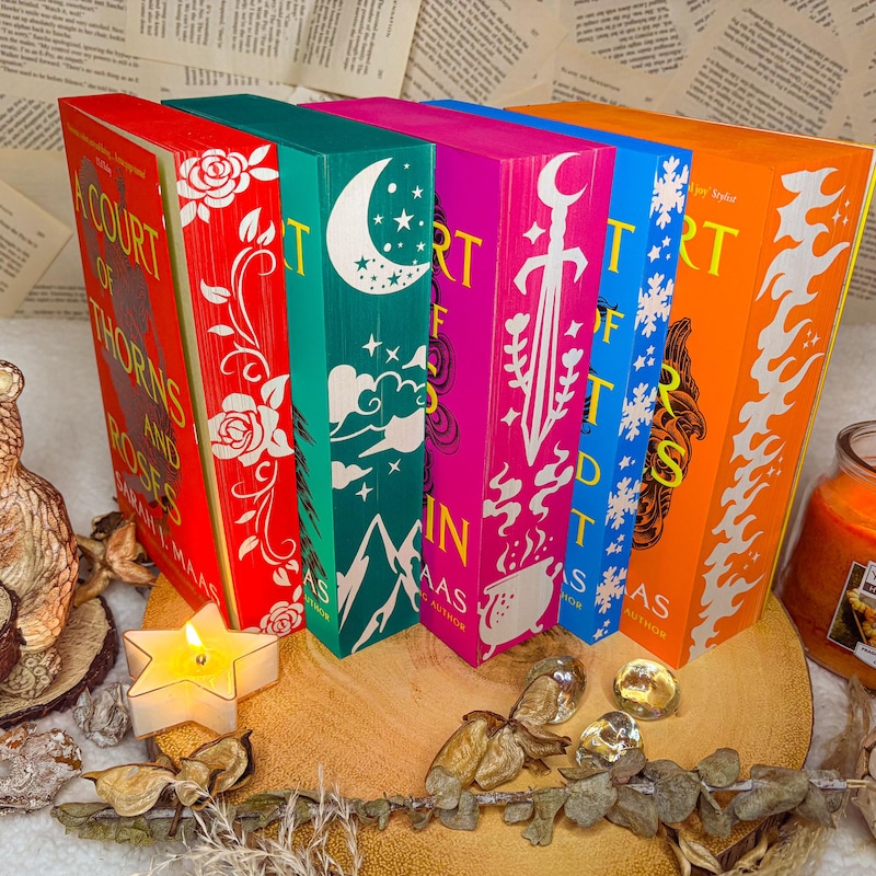 Book Sprayed Edges of Acotar Etsy UK Book Sprayed Edges of Acotar Etsy UK
