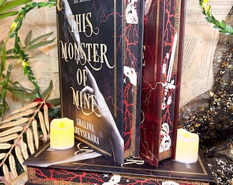 Buchkanten der Sonderausgabe – Handbesprühtes Design (This Monster of Mine)