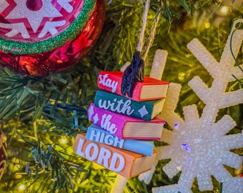 3D Printed ACOTAR bookish hanging ornament   |Bookshelf Decor| Christmas Decor