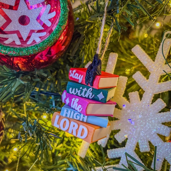3D Printed ACOTAR bookish hanging ornament   |Bookshelf Decor| Christmas Decor