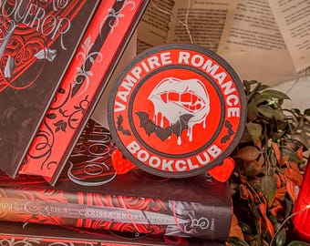 3D Printed Vampire Romance Bookshelf Sign | Bookish Decor