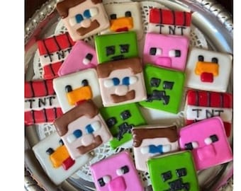 Custom Order 5 dozen Minecraft Cookies