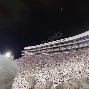 Penn State University Beaver Stadium White Out Game Digital Print image 2