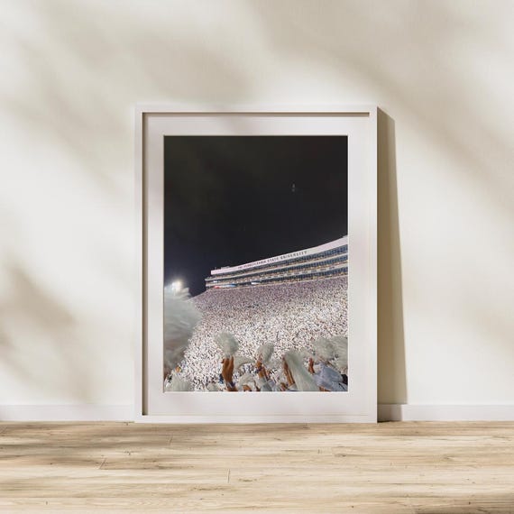 Penn State University Beaver Stadium White Out Game Digital Print