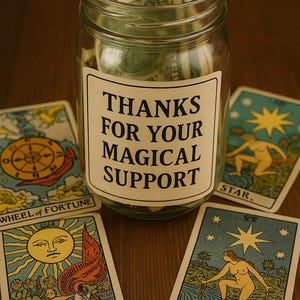 Dankbarkeits-Spitzenglas Ich zeige Ihre Wertschätzung für aufschlussreiche Tarot-Lesungen