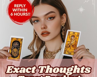 Exact Thoughts Tarot Reading I SAME DAY Reading I Fast Delivery Reading I Love Reading I Psychic Reading I Tarot Reading I Detailed Tarot