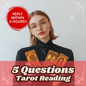 5 Fragen Tarot-Lesung I Lesung am selben Tag I Lesung mit schneller Lieferung 5 Fragen Lesung I Psychische Legung I Tarotkarten-Lesung