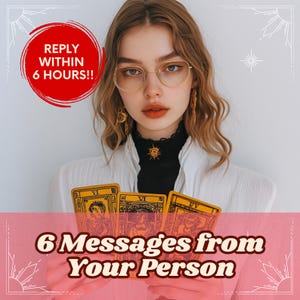 6 Mensajes de tu Persona Lectura de Tarot I Lectura el MISMO DÍA I Lectura con Entrega Rápida I Lectura de Tarot I Lectura Psíquica I Lectura de Cartas del Tarot