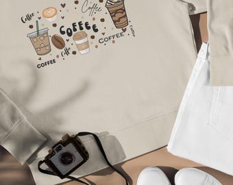 Sudadera para amantes del café, sudadera con café, suéter unisex, jersey de cuello redondo, ropa de café, regalo para amantes del café